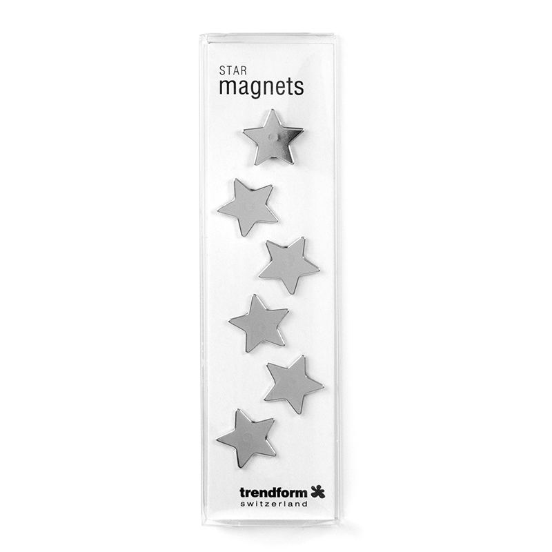 Magnet STAR 6er Set verchromt 
