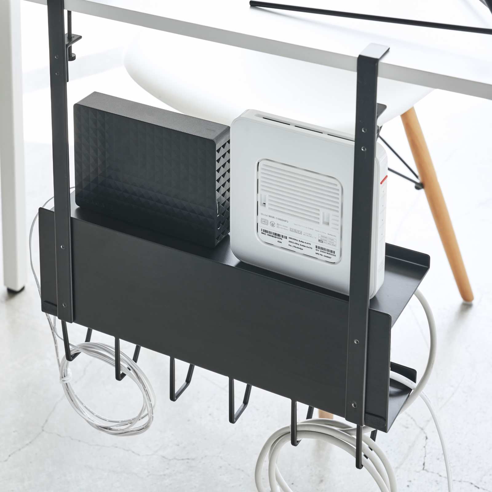 Untertisch-Kabel-/Router-Organizer SMART  schwarz