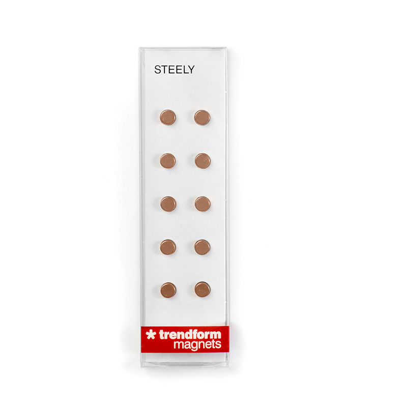 Magnete STEELY 10er Set kupfer 