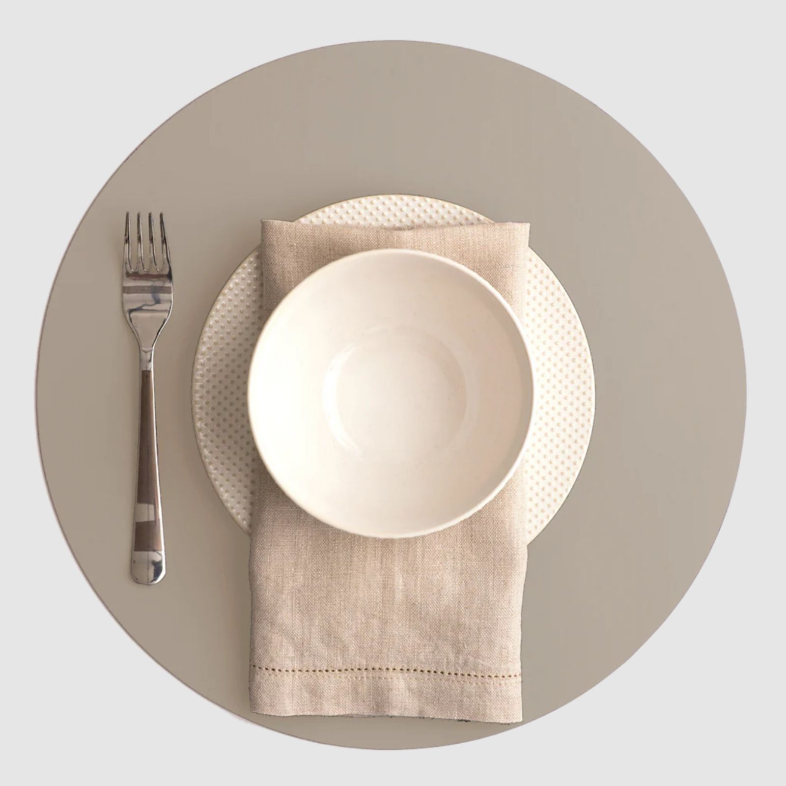 Ruca Round Placemat Ash 
