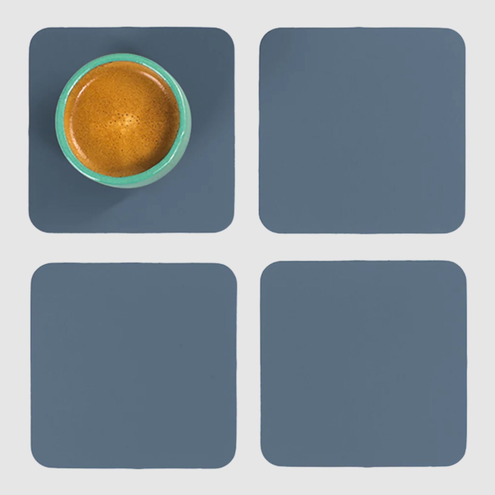 Ruca Square Coasters (x4) Petrol 