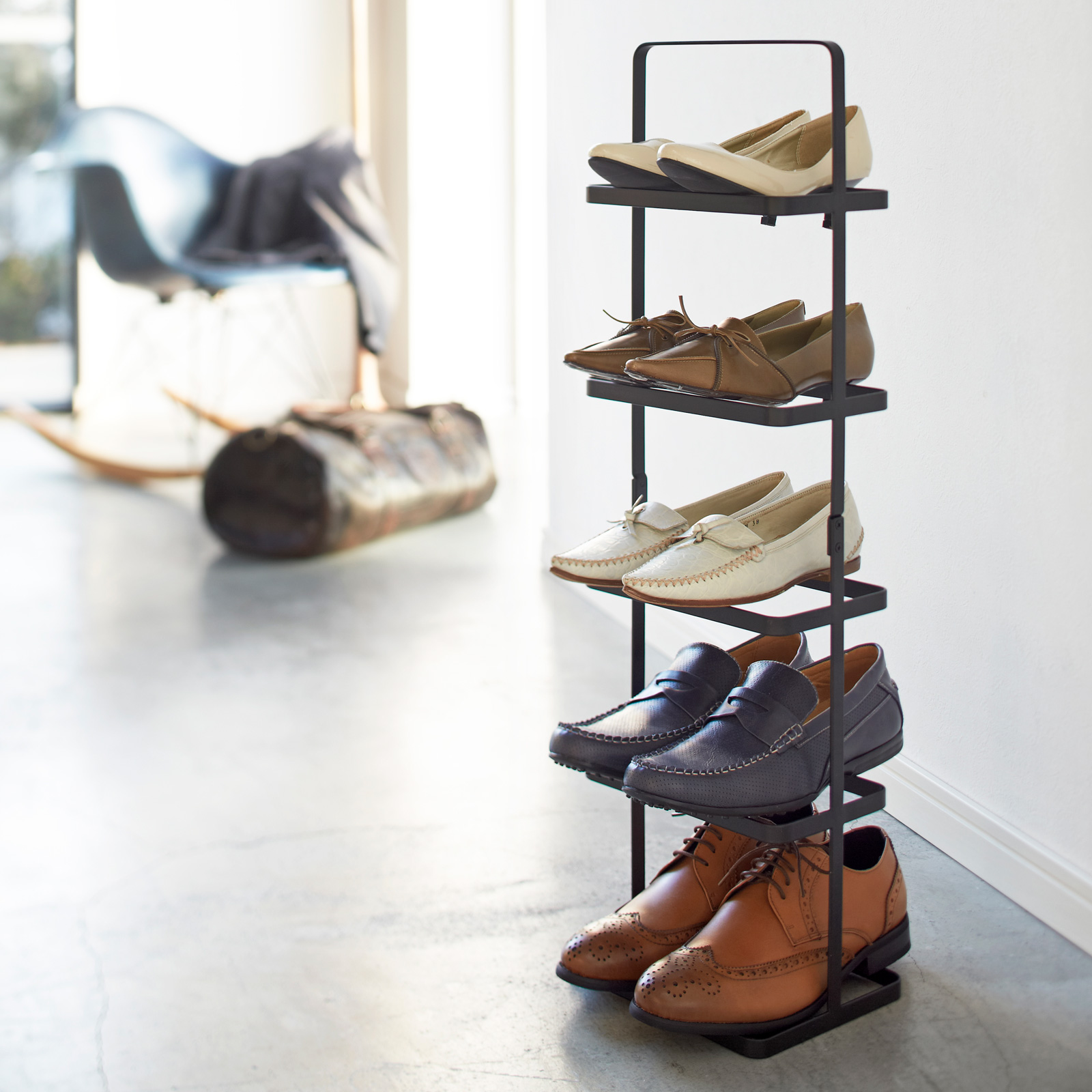 Schuhregal hoch TOWER schwarz 