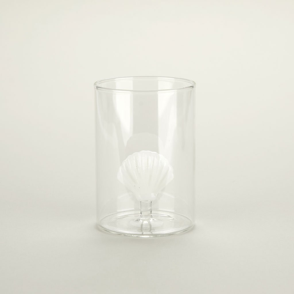 Trinkglas ATLANTIS SHELL weiss Borosilicate