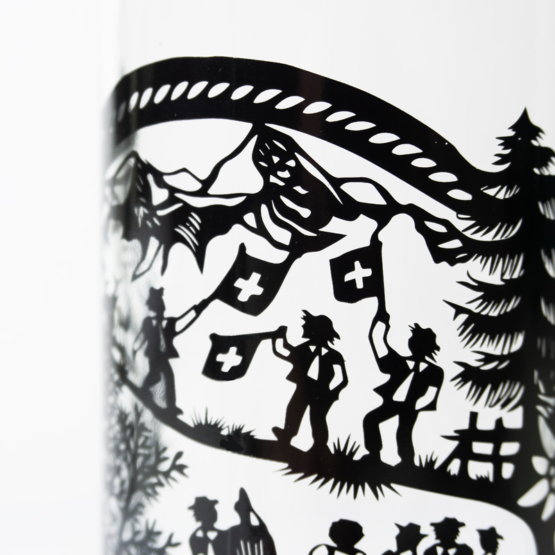 Glasflasche 1L SWISS TRADITION  