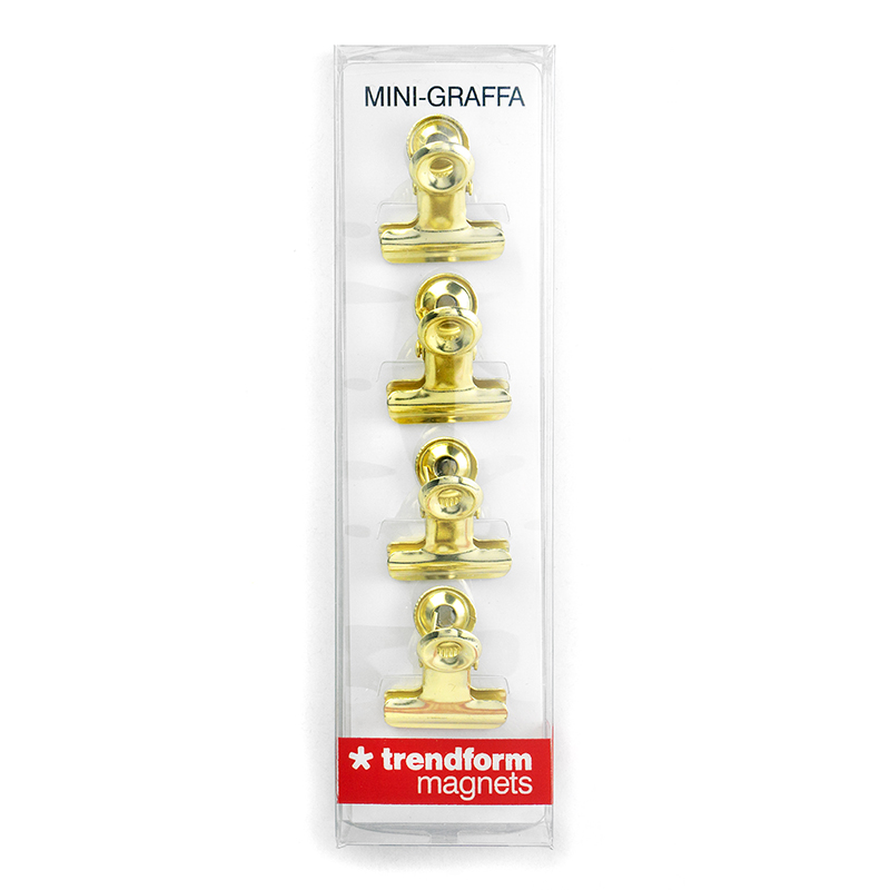 Magnetclip MINI-GRAFFA 4er Set messing 