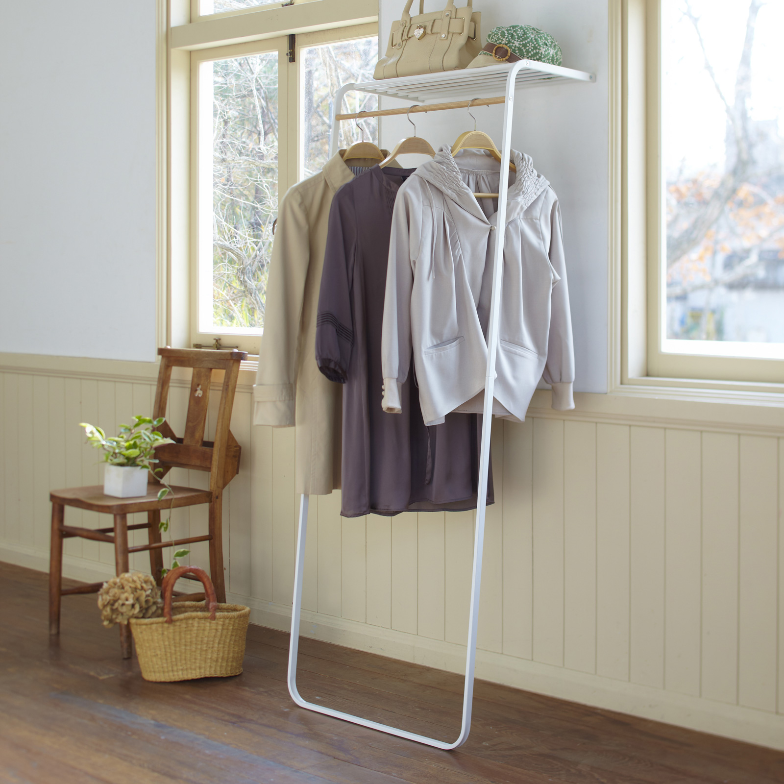 Garderobe mit Regal TOWER weiss 