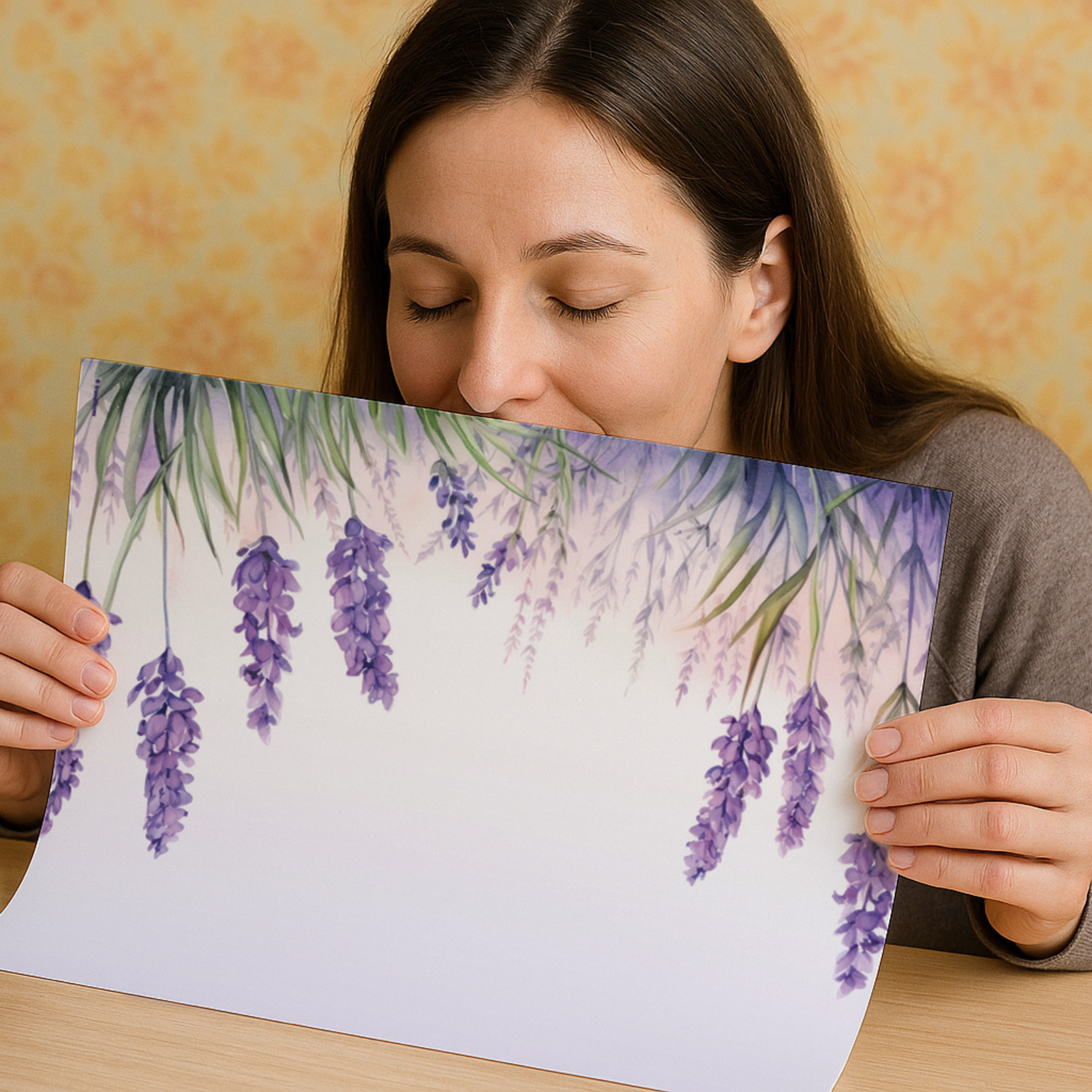 Papiertischset LAVENDER BREEZE Block à 25 Blatt, mit Lavendel-Duft