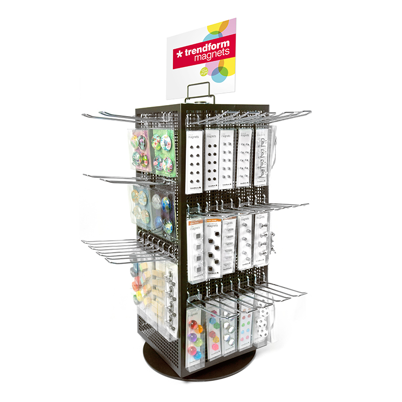 Thekendisplay MAGNETS & MORE Metall, drehbar, bronze, leer, 40 Haken, 4-seitig