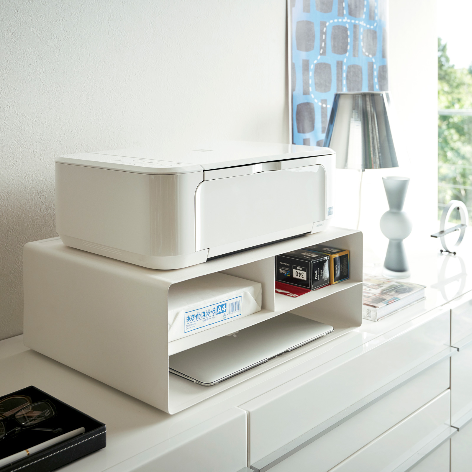 Druckerstation TOWER weiss 