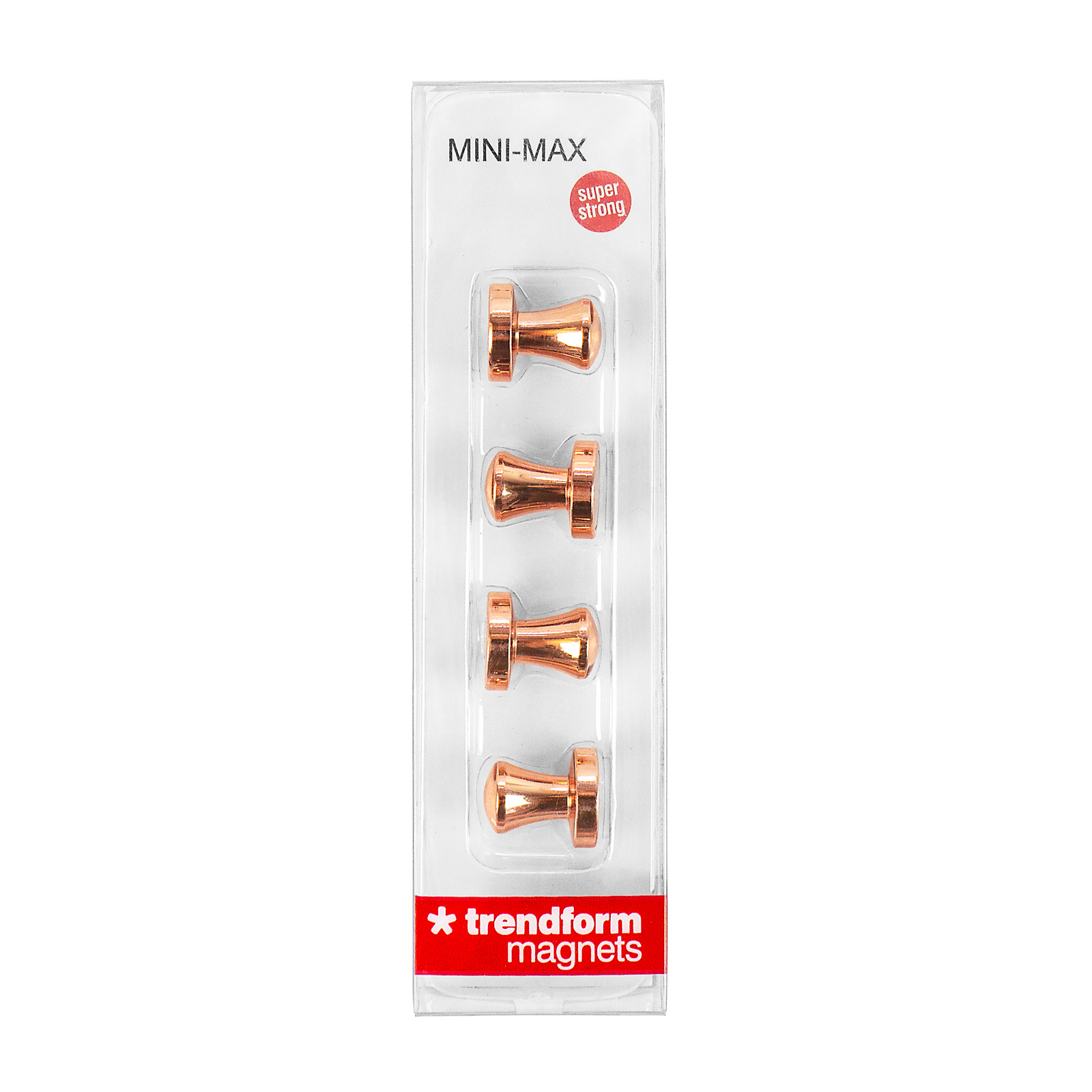 Superstrong Magnets MINI-MAX 4er Set  kupfer