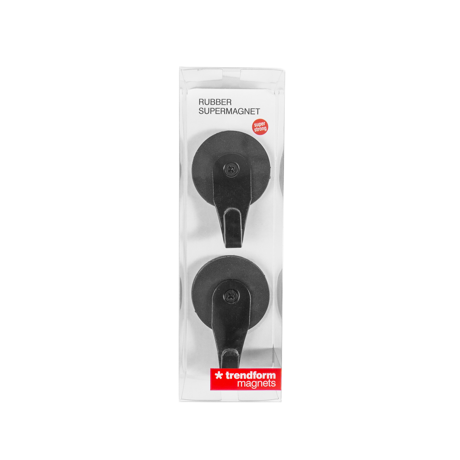 Magnethaken RUBBER SUPERMAGNET  2er Set schwarz