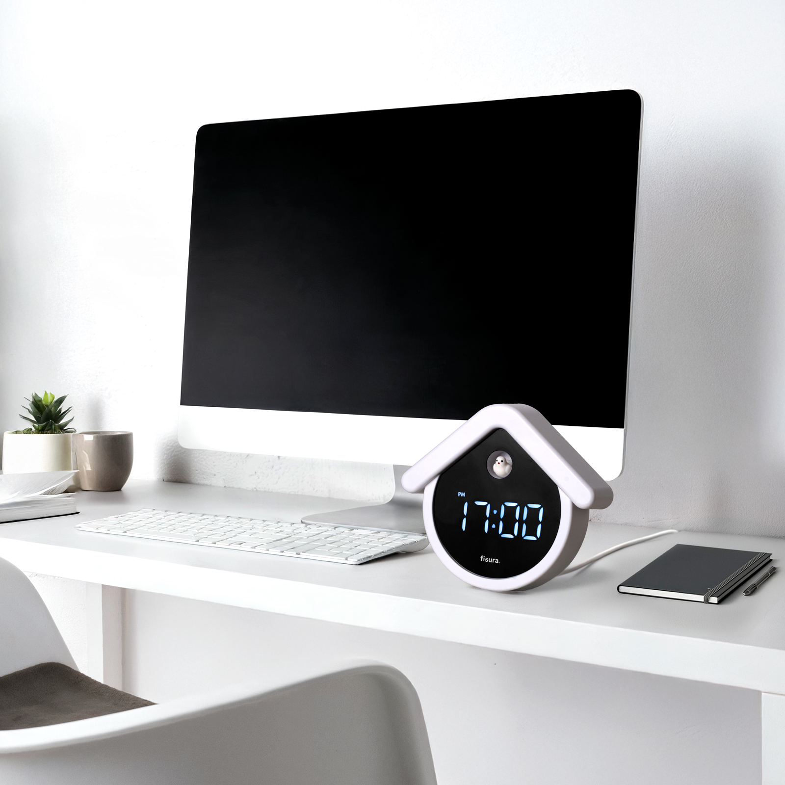 CUCKOO DIGITAL CLOCK black & white 