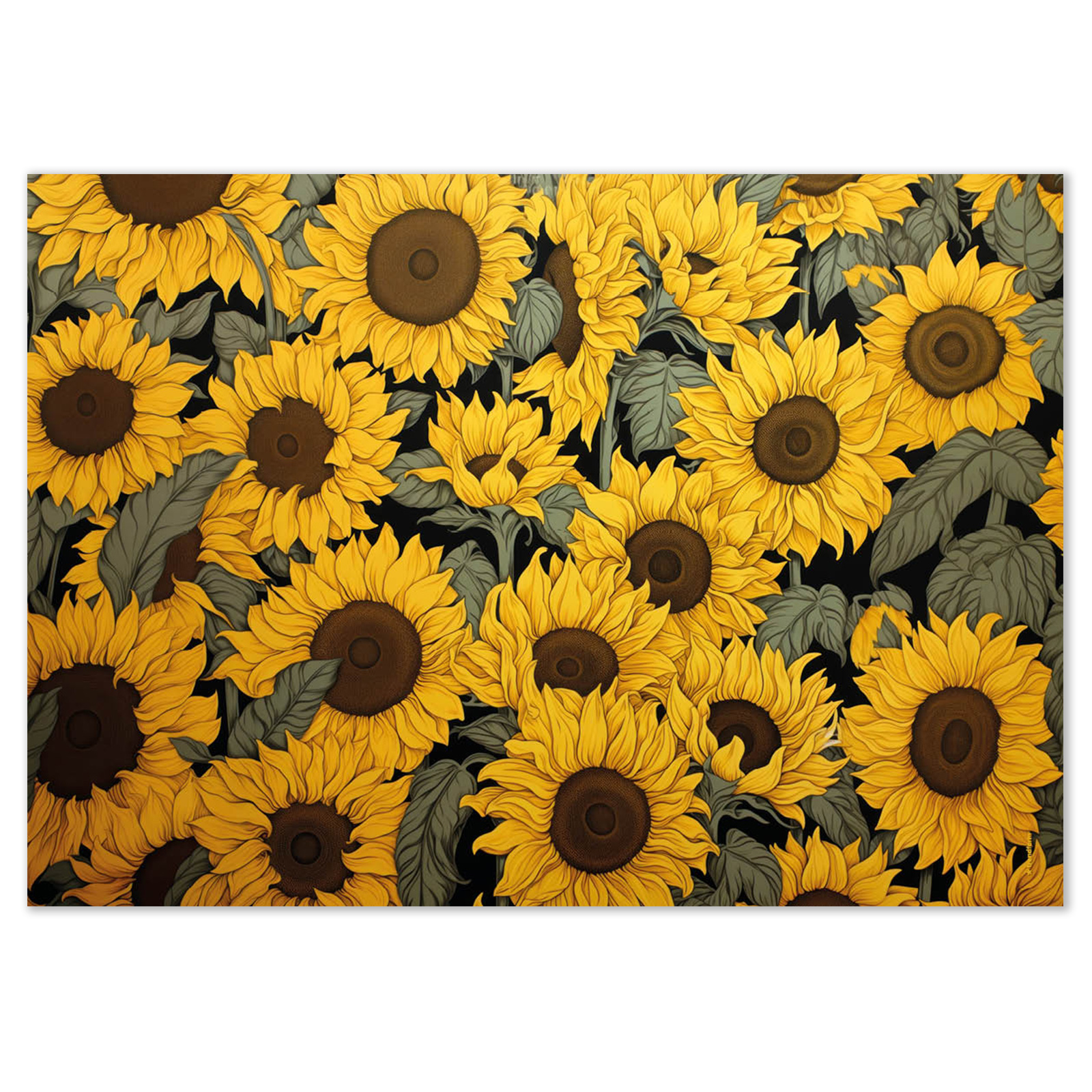 Papiertischset SUNFLOWERS 4 Sujets à 12 Blatt